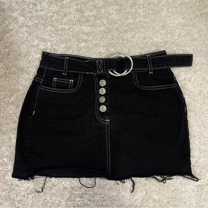 Urban Outfitters BDG S Black Denim Mini Skirt Y2K Scandi Girl Streetwear Indie